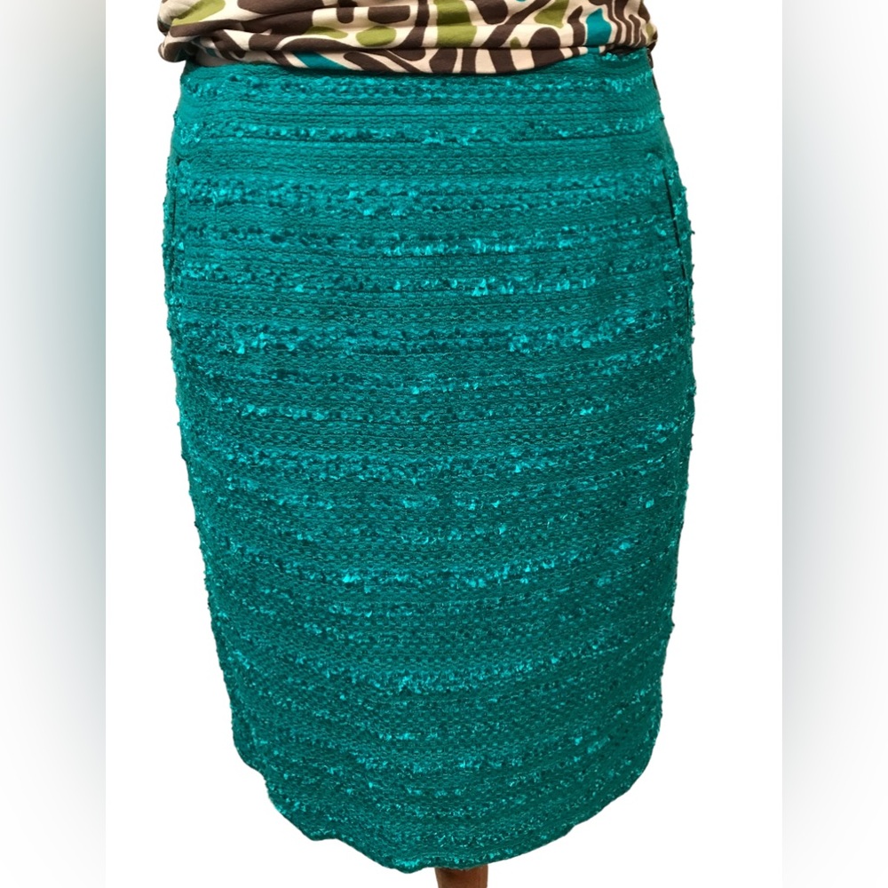 Halogen Vibrant Teal Boulce Pencil Skirt
